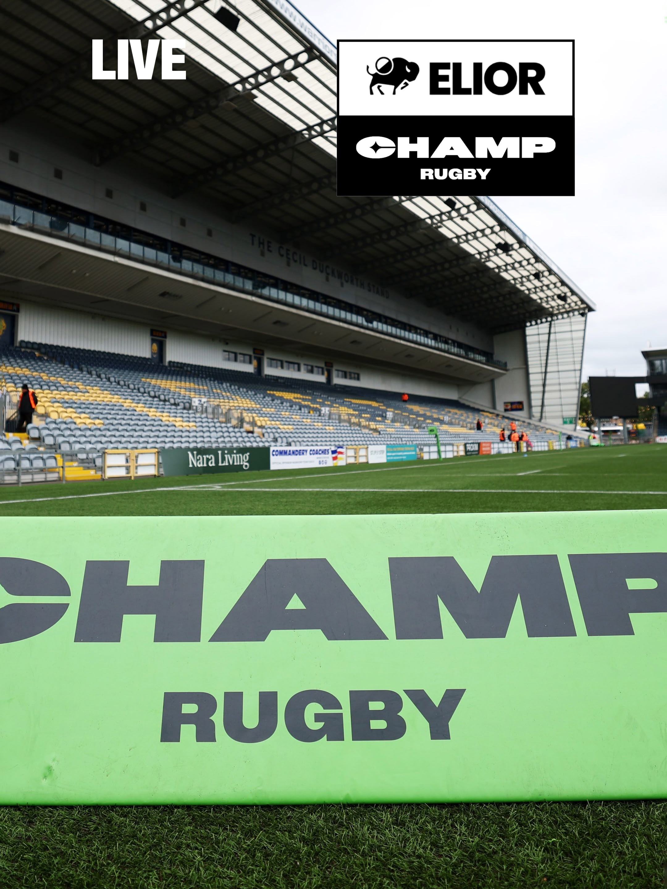 Live:Elior Champ Rugby: Eal V Har