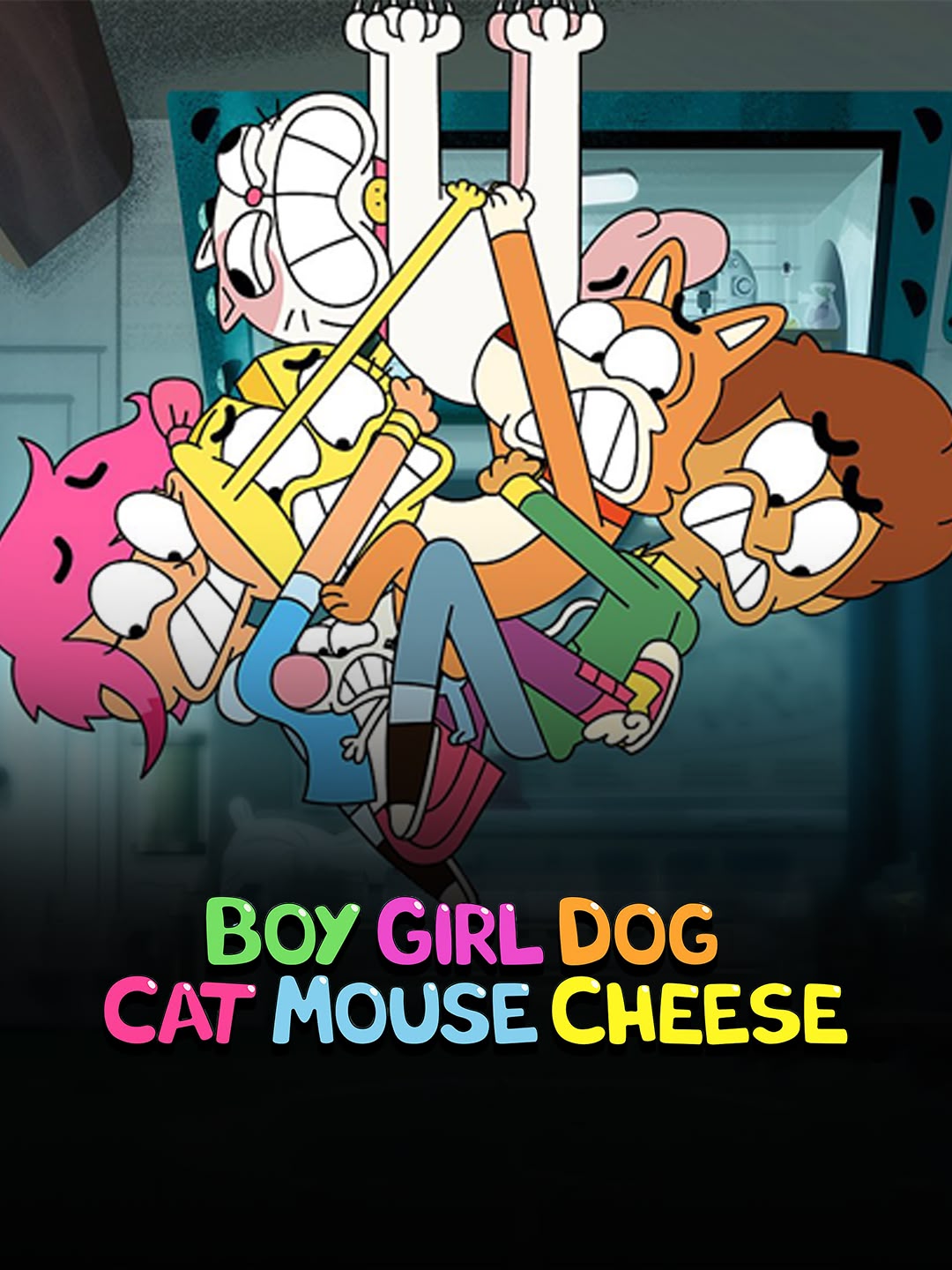 Boy Girl Dog Cat Mouse Cheese